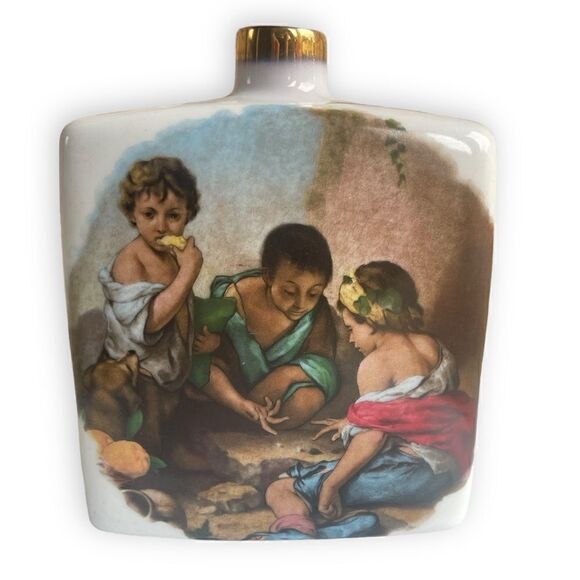 Royal Schwabap Artist Murillo 17th Century Seville Children Scenes Decanter Vase - Picture 4 of 16